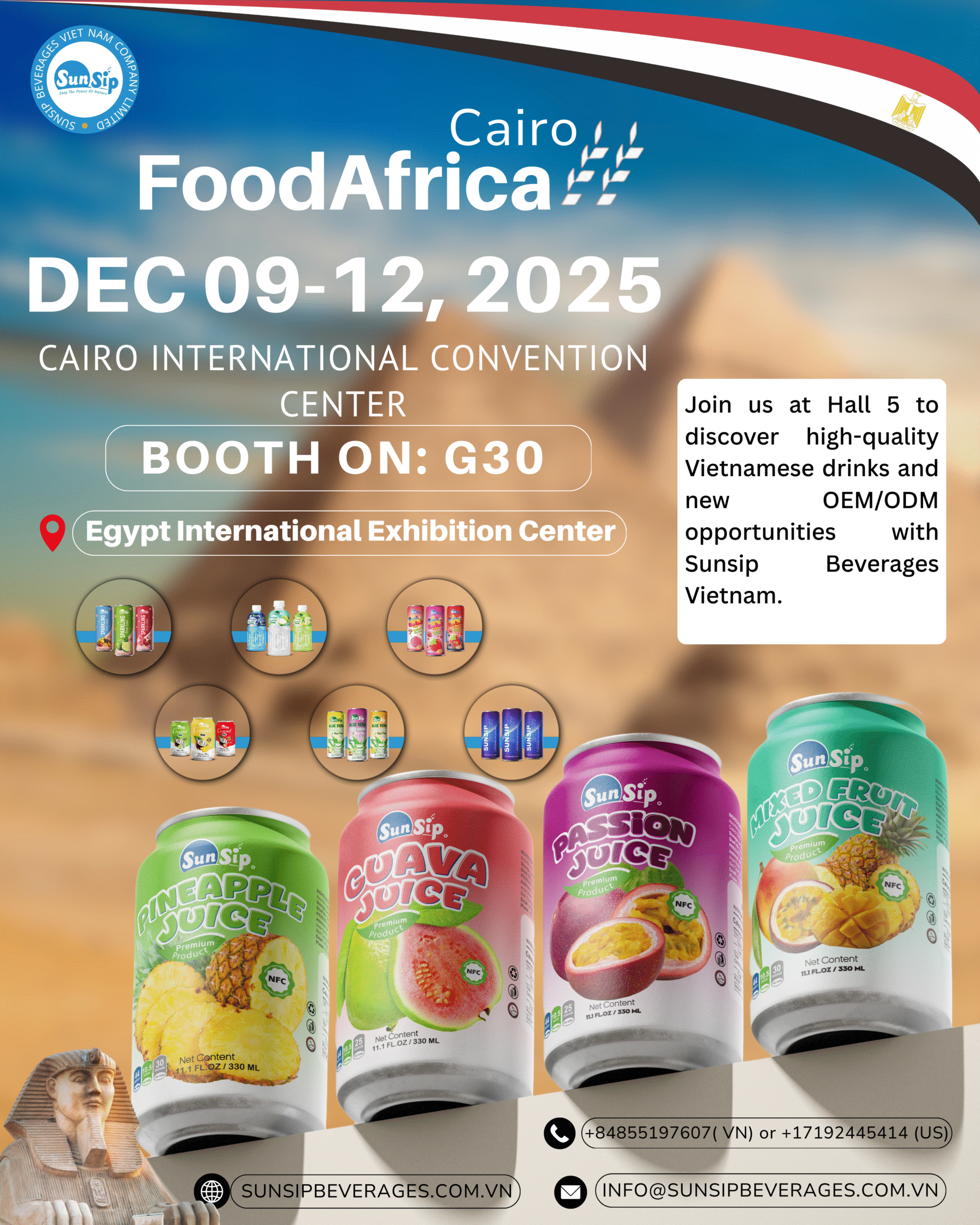 Sunsip Beverages Vietnam at Food Africa Cairo 2025