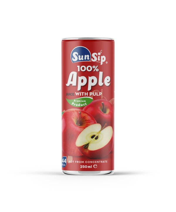 100% Apple Juice with pulp 250ml can, wholesale supply