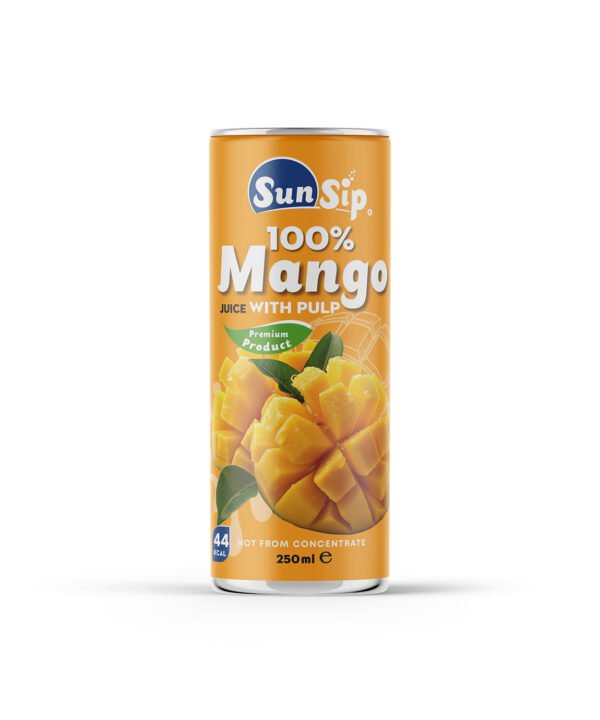 100% Mango Juice with pulp, 250ml can, wholesale supply
