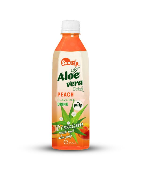 SUNSIP ALOE VERA with Pulp (Peach Flavor) - 500ml PET bottle