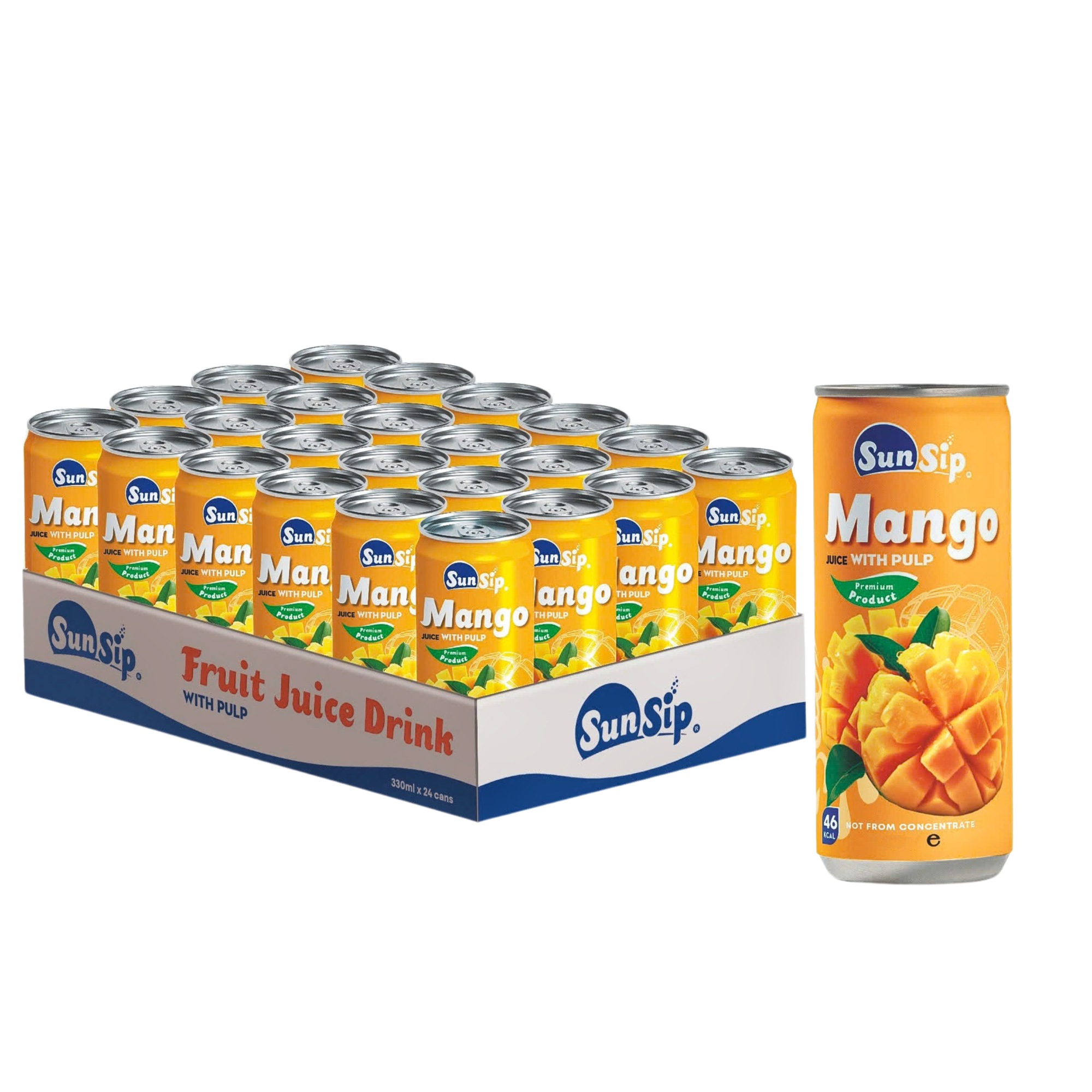 SUNSIP FRUIT JUICE with Mango – 250ml slim can - Image 2