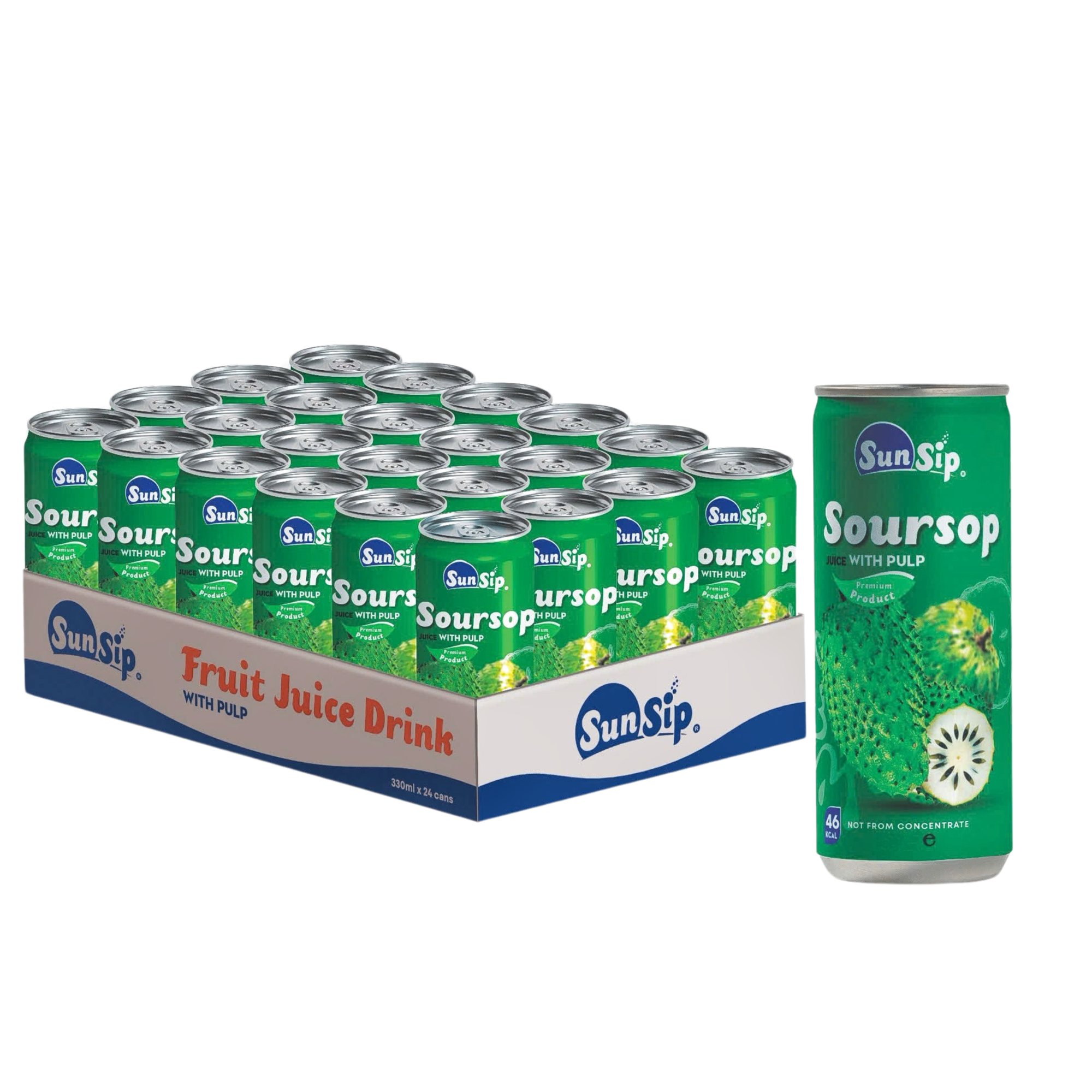 SUNSIP FRUIT JUICE with Soursop – 250ml slim can - Image 2