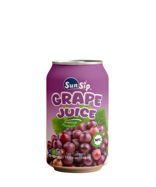 SUNSIP FRUIT JUICE with Grape – 330ml short can