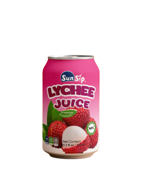 SUNSIP FRUIT JUICE with Lychee – 330ml short can