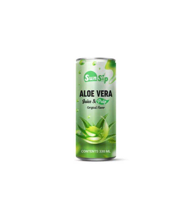 SUNSIP ALOE VERA with Pulp (Original Flavor) – 250ml slim can