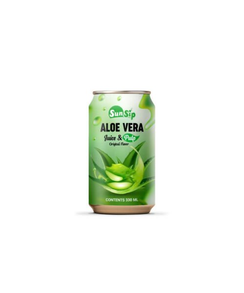 SUNSIP ALOE VERA with Pulp (Original Flavor) – 330ml short can
