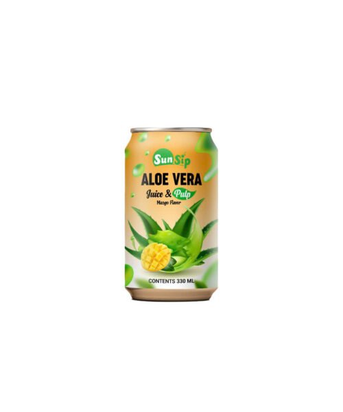 SUNSIP ALOE VERA with Pulp (Mango Flavor) – 330ml short can