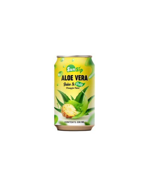 SUNSIP ALOE VERA with Pulp (Pineapple Flavor) – 330ml short can