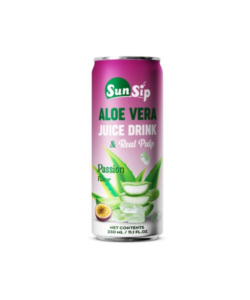 330ml can Aloe Vera With Pulp Drink Passion flavor