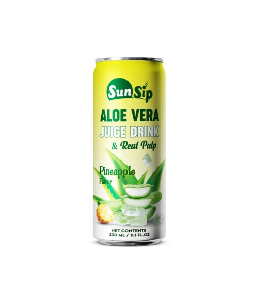 Best Aloe vera With Pulp drink Pineapple Flavor 330ml can