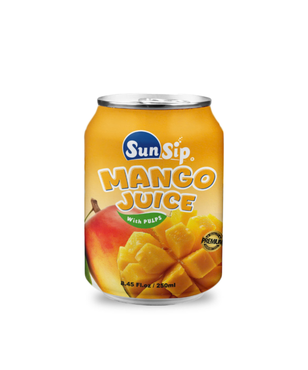 OEM/ SUNSIP MANGO JUICE WITH PULP – 250ml stubby can