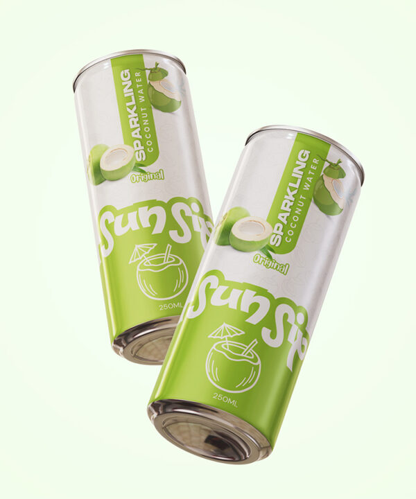 Original sparkling coconut water 250ml aluminum can OEM manufacturer Vietnam