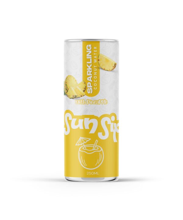 sparkling coconut water pineapple 250ml aluminum can OEM Vietnam manufacturer