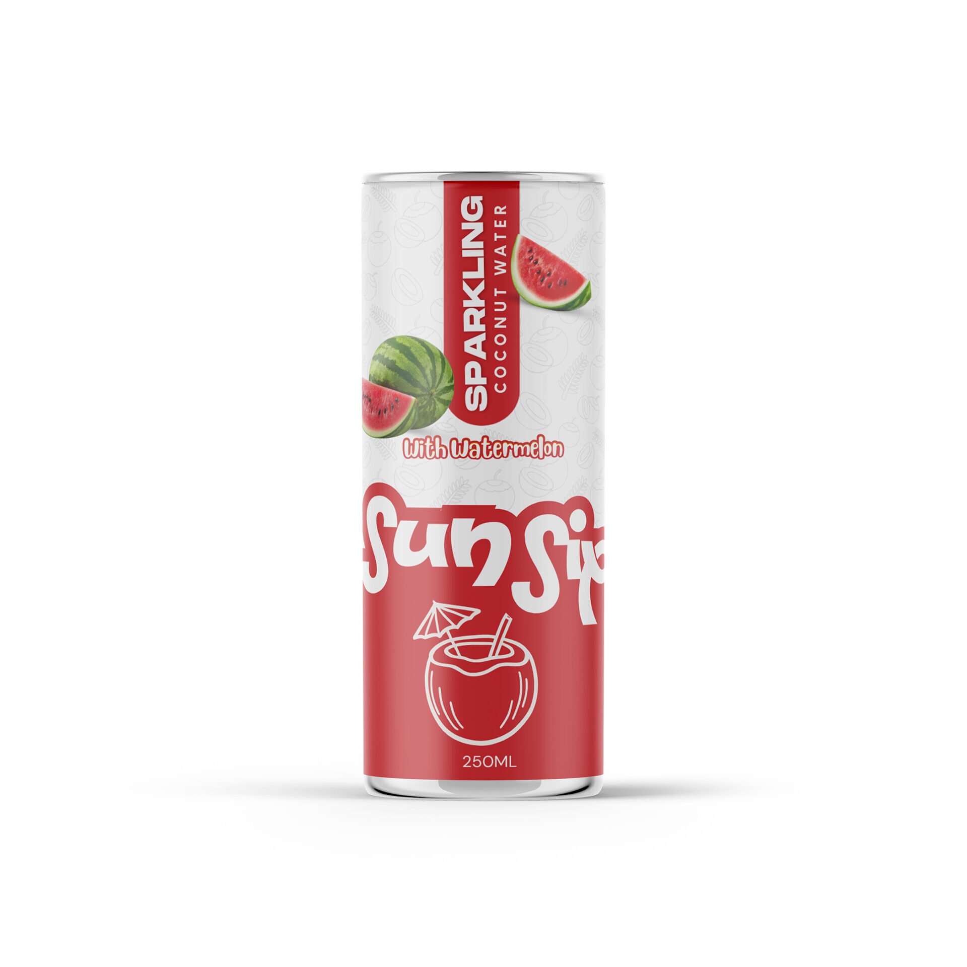 sparkling coconut water watermelon 250ml can manufacturer Vietnam export