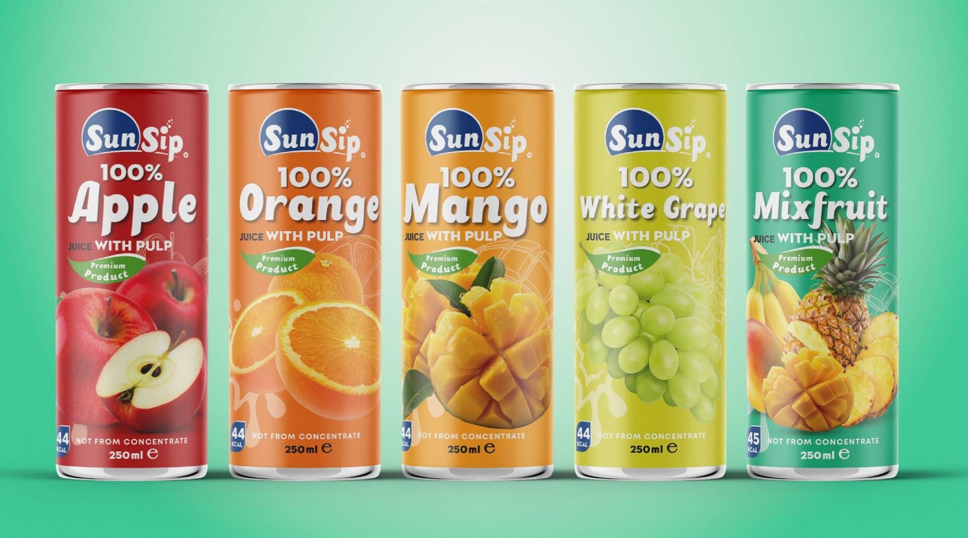 SunSip 100% Fruit Juice with Pulp