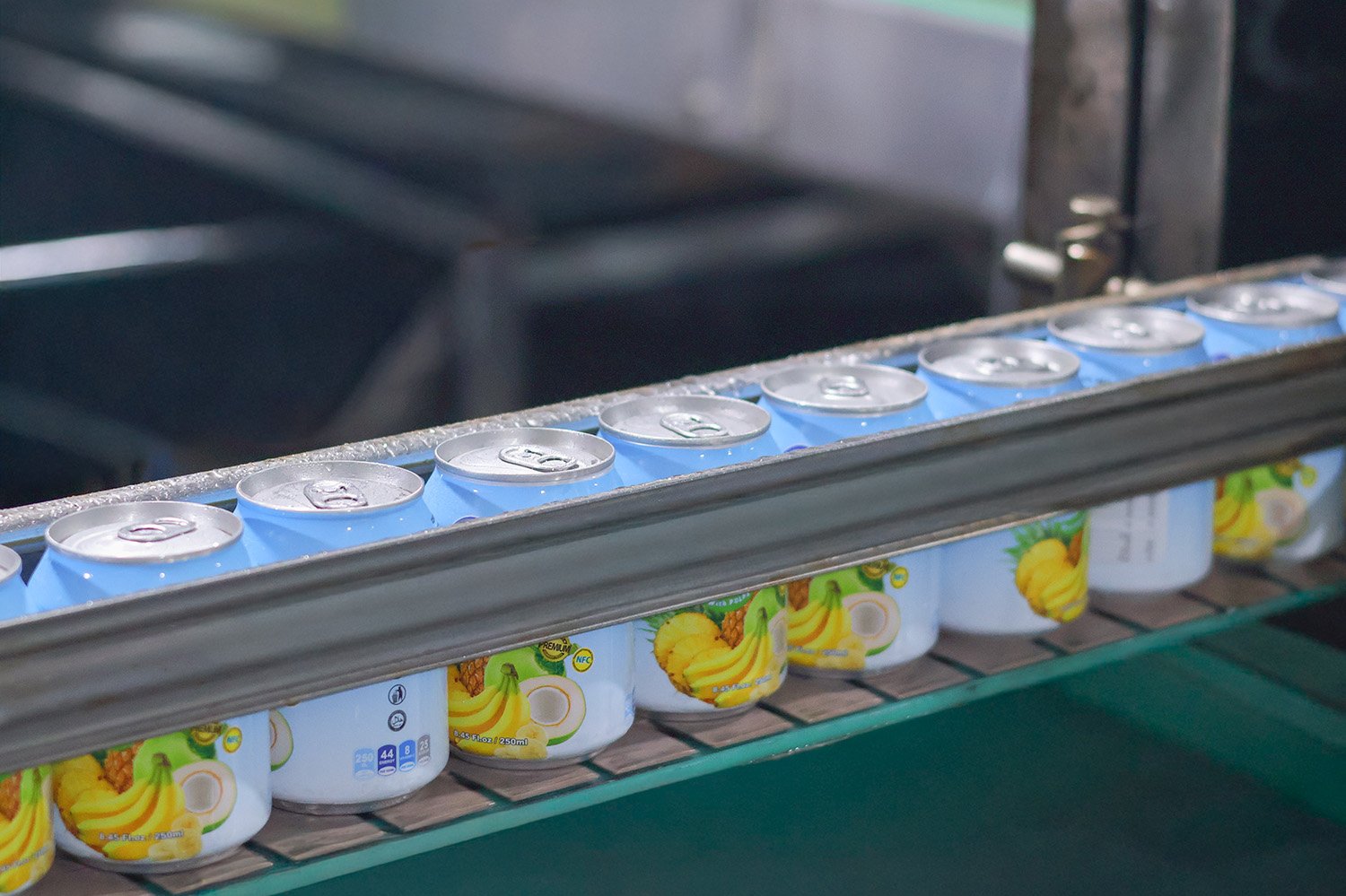 palletized private label juice ready for export
