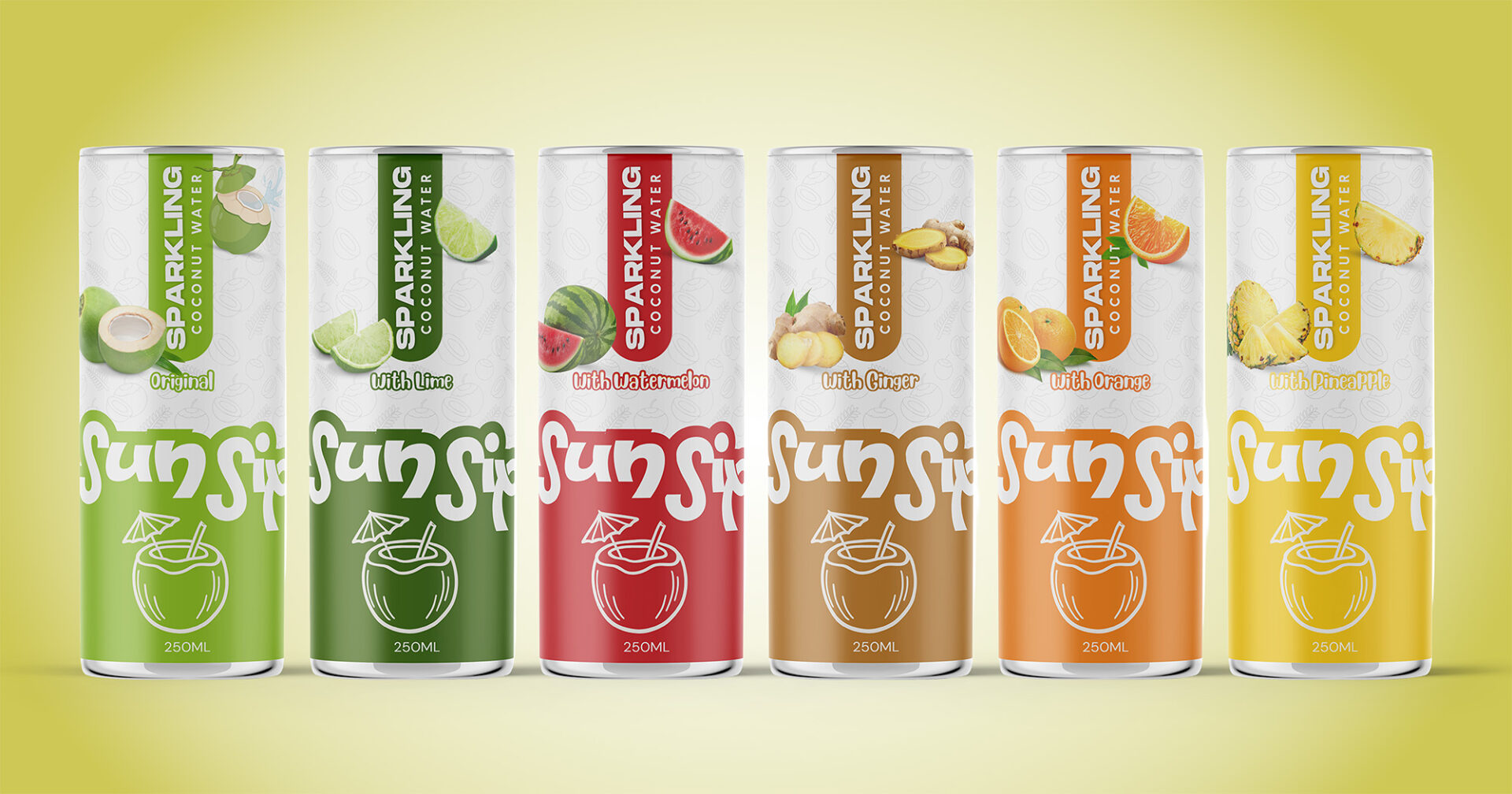 sparkling coconut water 250ml - sunsip