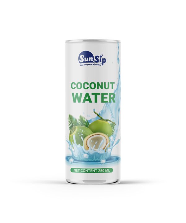 SunSip Coconut Water, 250ml slim can
