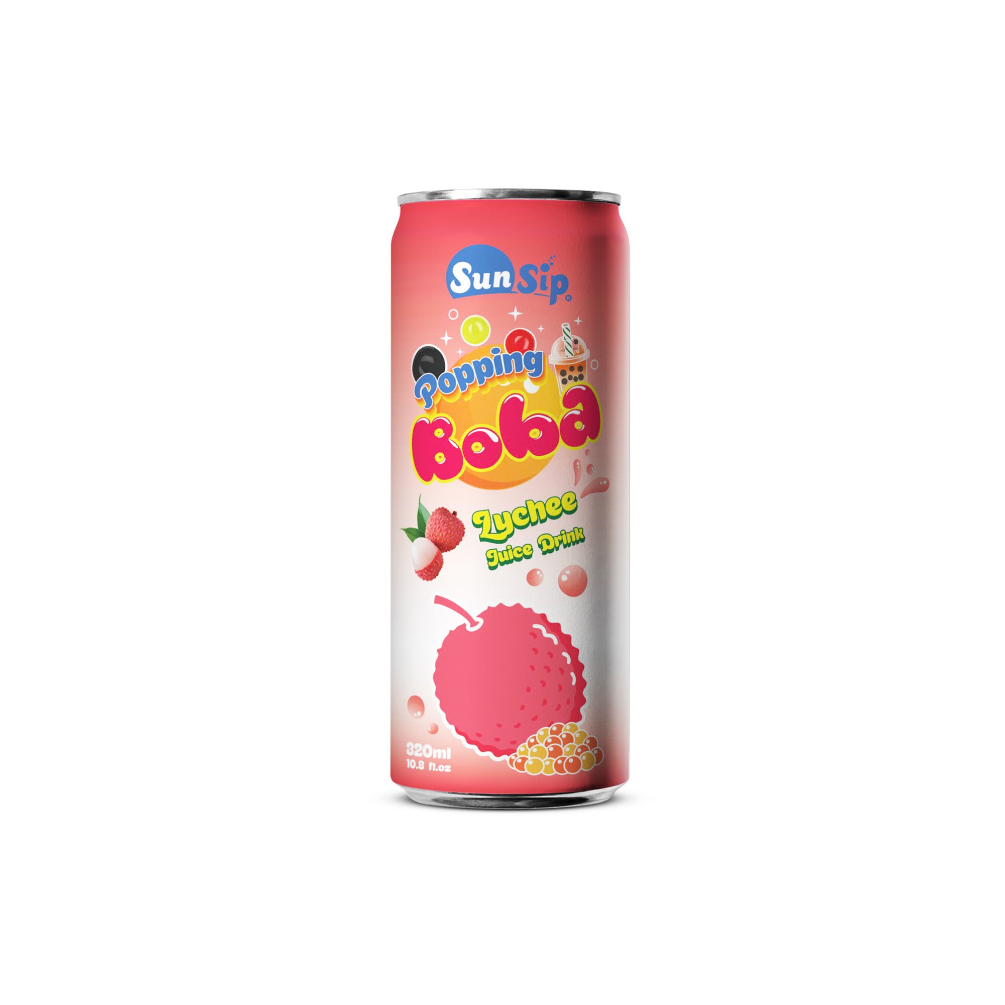 sunsip popping boba lychee juice