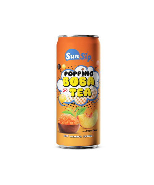 sunsip popping boba tea peach