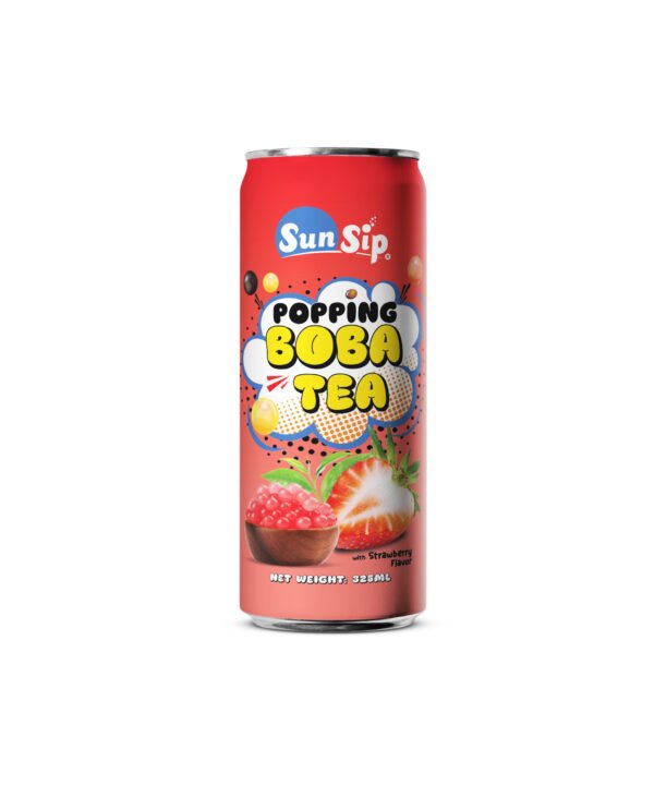 sunsip popping boba tea strawberry