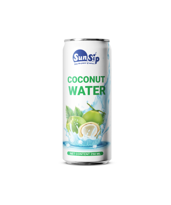 SUNSIP COCONUT WATER - 250ml slim can