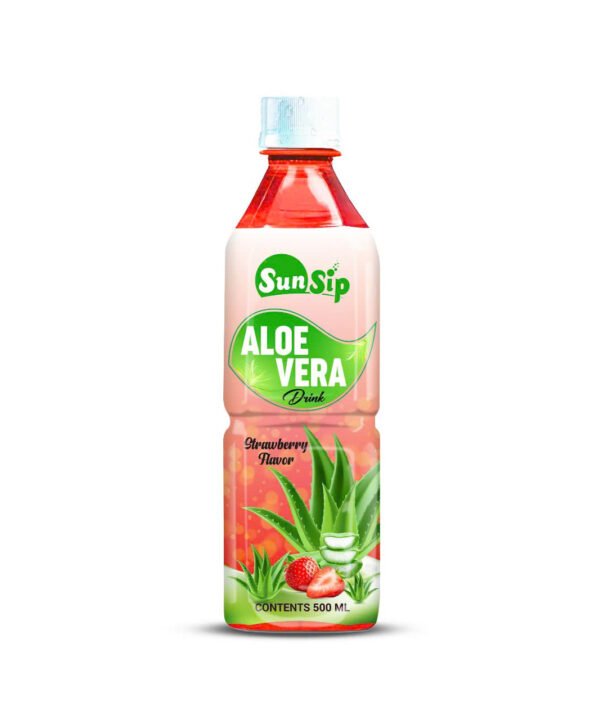 SunSip Aloe Vera Drink Strawberry Flavor Pet Bottle 500ml