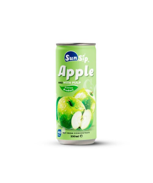 SUNSIP FRUIT JUICE with Apple – 250ml slim can